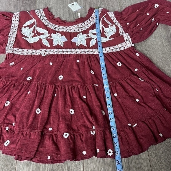 Free People Edie T-Shirt In Sweet Raisin Combo Size Small - Picture 9 of 12
